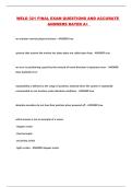 WELD 321 FINAL EXAM QUESTIONS AND ACCURATE ANSWERS RATED A&plus; 