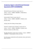 Anatomy Upper Limb &lpar;Clinical Oriented Questions WITH ANSWERS&rpar;