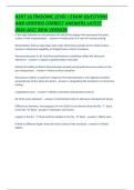 ASNT ULTRASONIC LEVEL I EXAM QUESTIONS AND VERIFIED CORRECT ANSWERS LATEST 2026-2027