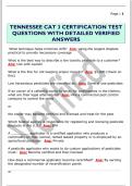 TENNESSEE CAT 3 CERTIFICATION TEST  QUESTIONS WITH DETAILED VERIFIED  ANSWERS