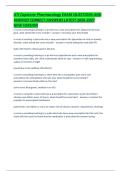 ATI Capstone Pharmacology EXAM QUESTIONS AND VERIFIED CORRECT ANSWERS LATEST 2026-2027