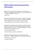 NSW Forklift License Exam questions with answers&period;