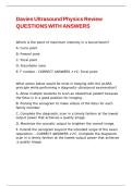 Davies Ultrasound Physics Review QUESTIONS WITH ANSWERS