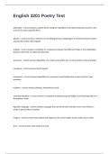 English 3201 Poetry Test Multiple Choices Questions And Verified Answers&period;