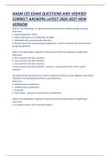 NASM CES EXAM QUESTIONS AND VERIFIED CORRECT ANSWERS LATEST 2026-2027 NEW