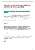 Fire Life and Safety Educator 1&2 EXAM QUESTIONS WITH ANSWERS