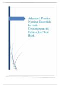 Test Bank for Advanced Practice Nursing&colon; Essentials for Role Development 4th Edition &lpar;Joel&rpar; &ndash; Multiple Choice Questions & Answers