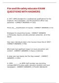 Fire and life safety educator EXAM QUESTIONS WITH ANSWERS