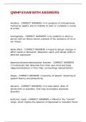 QMHP EXAM WITH ANSWERS