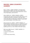 MHACBO - QMHA 1 EXAM WITH ANSWERS