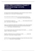 Milady CIMA Foundations Chapter 2 Professional Image correctly answered