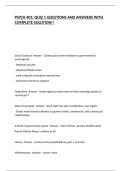 PSYCH 401&colon; QUIZ 1 QUESTIONS AND ANSWERS WITH COMPLETE SOLUTION&excl;&excl;