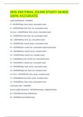 SHS 250 FINAL EXAM STUDY GUIDE 100&percnt; ACCURATE