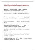 Final Electrolysis Exam with answers&period;