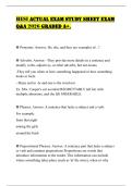 HESI ACTUAL EXAM STUDY SHEET EXAM Q&A 2026 GRADED A&plus;&period;