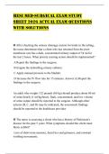 HESI MED-SURGICAL EXAM STUDY SHEET 2026 ACTUAL EXAM QUESTIONS WITH SOLUTIONS&period;
