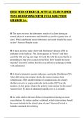 HESI MED-SURGICAL ACTUAL EXAM PAPER 2026 QUESTIONS WITH FULL SOLUTION GRADED A&plus;&period;