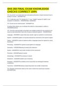 SHS 250 FINAL EXAM KNOWLEDGE CHECKS CORRECT 100&percnt;