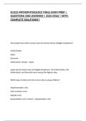 SCI225 PATHOPHYSIOLOGY FINAL EXAM PREP &vert; QUESTIONS AND ANSWERS &vert; 2025&sol;2026 &vert; WITH COMPLETE SOLUTIONS&excl;&excl;