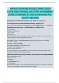 Maryville University NURS 623 Exam 1 STUDY  GUIDE 2026 COMPLETE QUESTIONS WITH CORRECT  DETAILED ANSWERS &vert;&vert; 100&percnt; GUARANTEED PASS  <RECENT VERSION>