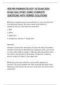 HESI RN PHARMACOLOGY V2 EXAM 2026 EXAM Q&A STUDY GUIDE COMPLETE QUESTIONS WITH VERIFIED SOLUTIONS