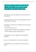 HLTH 501 BIOSTATISTICS EXAM STUDY SHEET INCLUDING ALL ACTUAL EXAM QUESTIONS AND SOLUTIONS 2026&period;