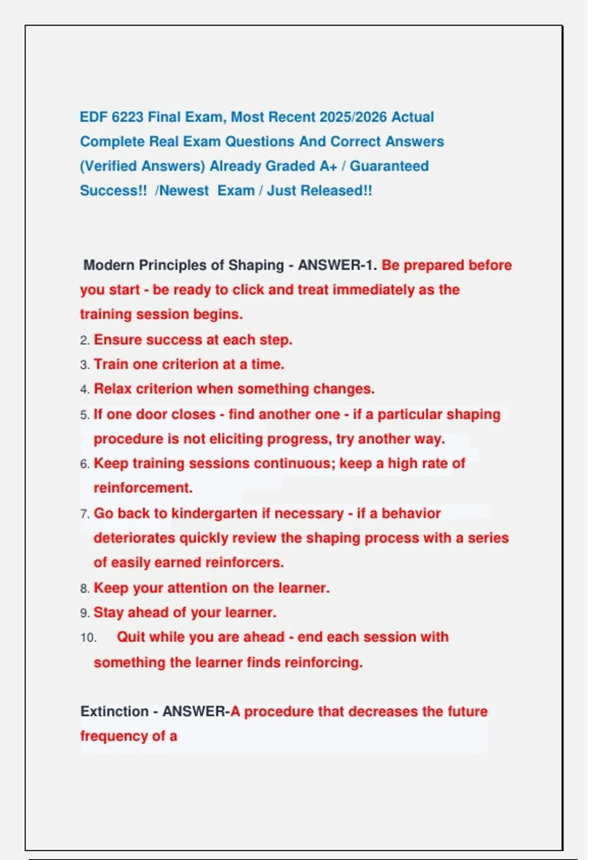 EDF 6223 Final Exams || Most Recent Exams - Stuvia US