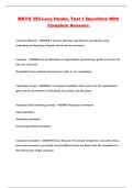 MKTG 355-Lucy Henke&comma; Test 1 Questions With Complete Answers 