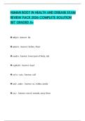 HUMAN BODY IN HEALTH AND DISEASE EXAM REVIEW PACK 2026 COMPLETE SOLUTION SET GRADED A&plus;