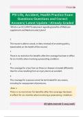 PSI Life&comma; Accident&comma; Health Practice Exam  Questions Questions and Correct  Answers&sol; Latest Update &sol; Already Graded 