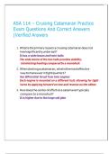 ASA 114 &ndash; Cruising Catamaran Practice Exam Questions And Correct Answers &lpar;Verified Answers 