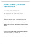 FMF OFFICER EXAM QUESTIONS WITH CORRECT ANSWERS