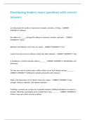 Developing leaders exam questions with correct answers&period;