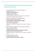 Ohio Conservation Officer Practice Exam Questions And Correct Answers