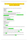 NCC EFM Exam Practice Questions and Answers &lpar;Real Exam&rpar;