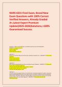 NUR 101 &ndash; Intro to Professional Nursing &ndash; Final Exam Study Bundle 2025&sol;2026 &vert; Verified Questions&comma; Answers & Key Concepts &vert; Complete Review Guide