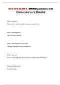 HTH 100 EXAM 4 &lpar;SMITH&rpar; Questions with Correct Answers&vert; Updated