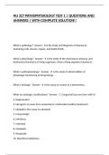 NU 327 PATHOPHYSIOLOGY TEST 1 &vert; QUESTIONS AND ANSWERS &vert; WITH COMPLETE SOLUTION&excl;&excl;
