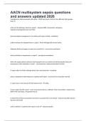 AACN multisystem sepsis questions and answers updated 2026