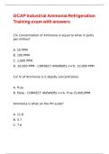 GCAP Industrial Ammonia Refrigeration Training exam with answers