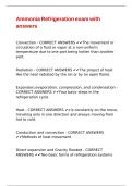 Ammonia Refrigeration exam with answers