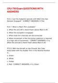 CRJ-700 Exam QUESTIONS WITH ANSWERS