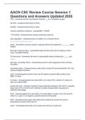 AACN CSC Review Course Session 1 Questions and Answers Updated 2026