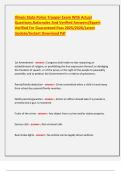 Illinois State Police Trooper Exam With Actual Questions&comma;Rationales And Verified Answers&sol;Expert Verified For Guaranteed Pass 2025&sol;2026&sol;Latest Update&sol;Instant Download Pdf