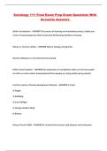 Sociology 111 Final Exam Prep Exam Questions With Accurate Answers 