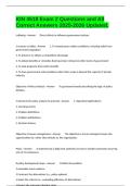 KIN 4518 Exam 2 Questions and All Correct Answers 2025-2026 Updated&period;