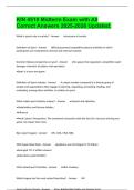 KIN 4518 Midterm Exam with All Correct Answers 2025-2026 Updated&period;