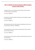 FIN 111 Module Two Exam Questions With Complete Answers 100&percnt; Solved 