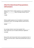 Ohio Fire Alarm Exam Prep questions with answers