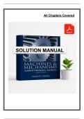 Solution Manual for Machines and Mechanisms&colon; Applied Kinematic Analysis &lpar;4th Edition&rpar; by David Myszka